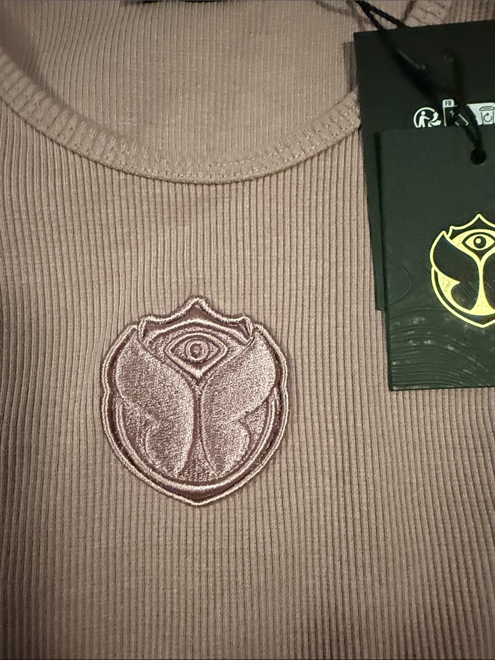 Tomorrowland Ribbed Tank Top with Logo - Dusty Mauve - Picture 2 of 5